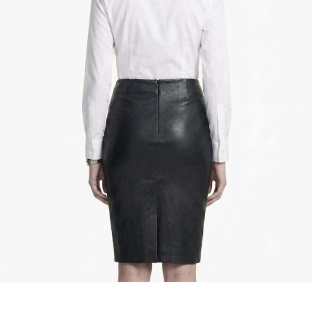 Theory Skinny Pencil Skirt Black Sz 10 Urban Soft Vegan Leather, NEW . DW